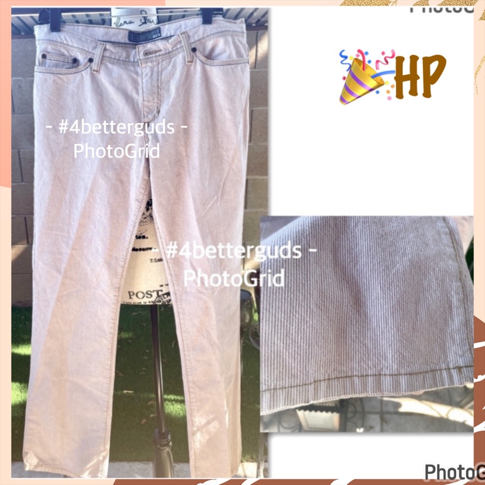 NEW Rare Joe’s Dot Pinstripe Stripe Flare Leg Pant Dressy Cotton Jean Size 32